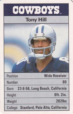 1987 Ace Fact Pack Dallas Cowboys #8 Tony Hill Front