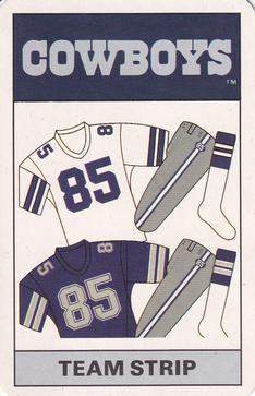 1987 Ace Fact Pack Dallas Cowboys #25 Cowboys Team Strip Front
