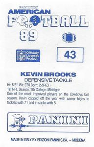 1989 Panini Stickers (UK) #43 Kevin Brooks Back