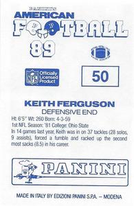 1989 Panini Stickers (UK) #50 Keith Ferguson Back