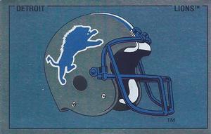 1989 Panini Stickers (UK) #52 Detroit Lions Helmet Front