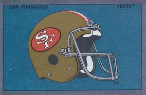 1989 Panini Stickers (UK) #163 San Francisco 49ers Helmet Front