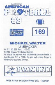 1989 Panini Stickers (UK) #169 Michael Walter Back