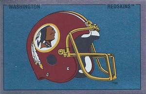 1989 Panini Stickers (UK) #190 Washington Redskins Helmet Front