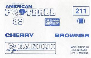 1989 Panini Stickers (UK) #211 Joey Browner / Deron Cherry Back