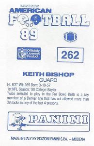 1989 Panini Stickers (UK) #262 Keith Bishop Back