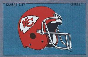 1989 Panini Stickers (UK) #306 Kansas City Chiefs Helmet Front