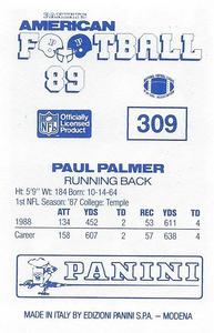 1989 Panini Stickers (UK) #309 Paul Palmer Back