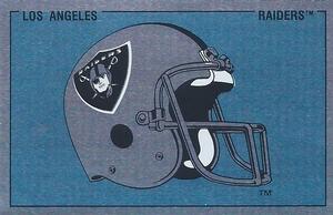 1989 Panini Stickers (UK) #321 Los Angeles Raiders Helmet Front