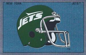 1989 Panini Stickers (UK) #363 New York Jets Helmet Front