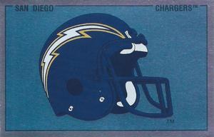 1989 Panini Stickers (UK) #390 San Diego Chargers Helmet Front