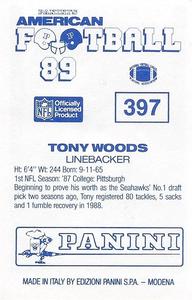 1989 Panini Stickers (UK) #397 Tony Woods Back