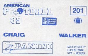 1989 Panini Stickers (UK) #201 Herschel Walker / Roger Craig Back