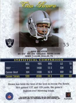 1998 Topps Gold Label - Class 3 #35 Tim Brown Back