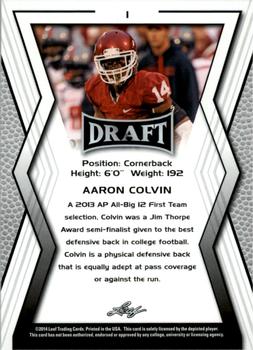 2014 Leaf Draft #1 Aaron Colvin Back