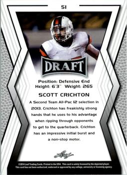 2014 Leaf Draft #51 Scott Crichton Back