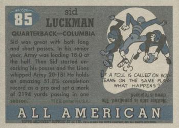2001 Topps Archives #87 Sid Luckman Back