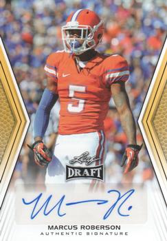 2014 Leaf Draft - Autographs Gold #AMR1 Marcus Roberson Front