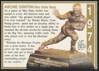 1991 Heisman Collection I #40 Archie Griffin Back