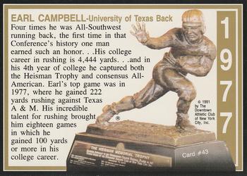 1991 Heisman Collection I #43 Earl Campbell Back