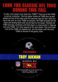 1993 Classic TONX #NNO Troy Aikman Back
