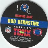 1993 Classic TONX #11 Rod Bernstine Back