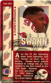 1994 Pro Tags #TAG 006 Eric Swann Back