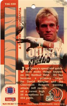 1994 Pro Tags #TAG 030 Jeff Query Back