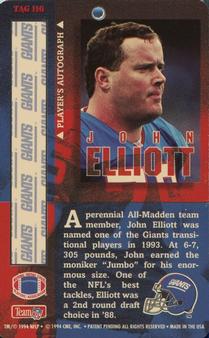1994 Pro Tags #TAG 116 John Elliott Back