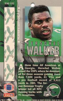 1994 Pro Tags #TAG 132 Herschel Walker Back