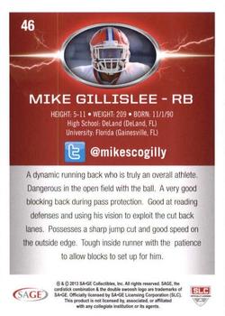 2013 SAGE HIT - Red #46 Mike Gillislee Back