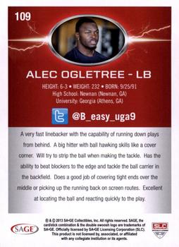 2013 SAGE HIT - Red #109 Alec Ogletree Back