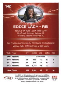 2013 SAGE HIT - Red #142 Eddie Lacy Back