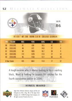 2004 Upper Deck Ultimate Collection #52 Hines Ward Back