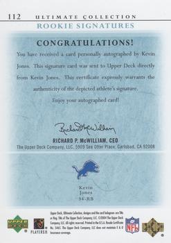 2004 Upper Deck Ultimate Collection #112 Kevin Jones Back