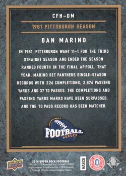 2014 Upper Deck - College Football Heroes: 1970s and 1980s #CFH-DM Dan Marino Back
