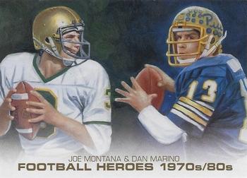 2014 Upper Deck - College Football Heroes: 1970s and 1980s #CFH-ART Joe Montana / Dan Marino Front