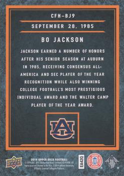 2014 Upper Deck - College Football Heroes: Bo Jackson #CFH-BJ9 Bo Jackson Back