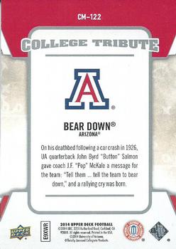 2014 Upper Deck - College Tribute Patch Logos #CM-122 Bear Down Back