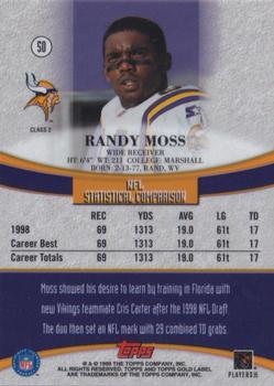 1999 Topps Gold Label - Class 2 #50 Randy Moss Back