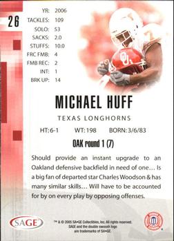 2006 SAGE #26 Michael Huff Back
