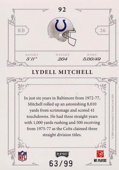 2008 Playoff National Treasures #92 Lydell Mitchell Back