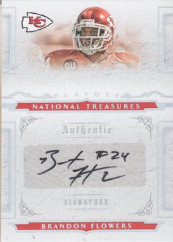 2008 Playoff National Treasures #140 Brandon Flowers Front