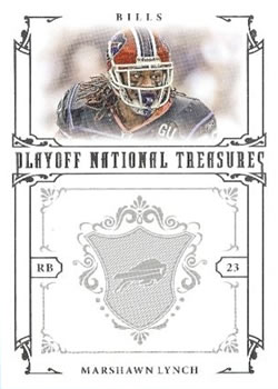 2008 Playoff National Treasures #7 Marshawn Lynch Front