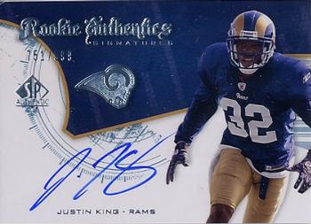 2008 SP Authentic #248 Justin King Front