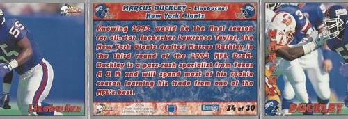 1993 Pacific Triple Folder #24 Marcus Buckley Back