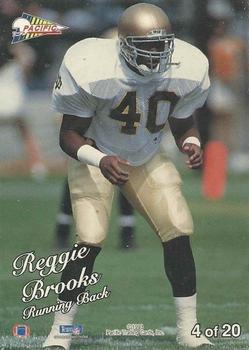1993 Pacific Triple Folder - Gold Prism #4 Reggie Brooks Back