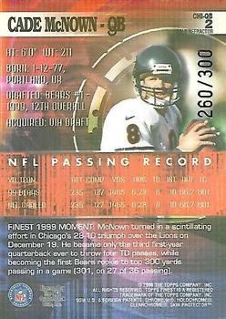 2000 Finest - Gold Refractors #2 Cade McNown Back