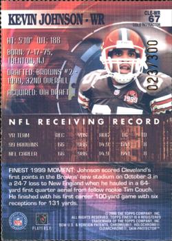 2000 Finest - Gold Refractors #67 Kevin Johnson Back