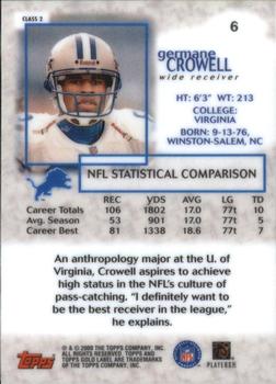2000 Topps Gold Label - Class 2 #6 Germane Crowell Back
